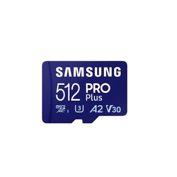 SAMSUNG 512G MICRO SD PRO PLUS MUISTIKORTTI 4K Class 10 SD-sovittimella MB-MD512SA/EU