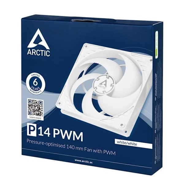 Kotelo tuuletin - ARCTIC - P14 PWM - 140mm - PWM-ohjaus - 20 dB Vit