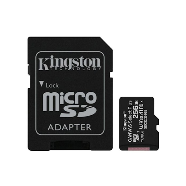 KINGSTON Canvas Select Plus 256 GB A1 / Video Class V30 microSDXC UHS-I hukommelseskort