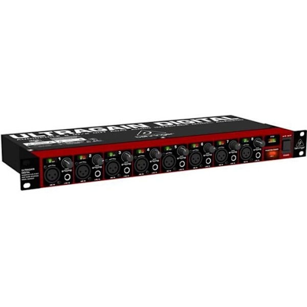 Behringer ULTRAGAIN DIGITAL ADA8200, 8 kanaler, 24 bit, 10 - 24000 Hz, -87 dB, 48 kHz, 20000 Ohm