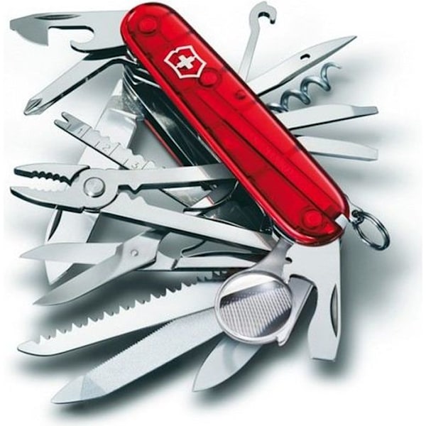 Schweizisk fickkniv Victorinox 1.6795.T Gennemsigtig rød