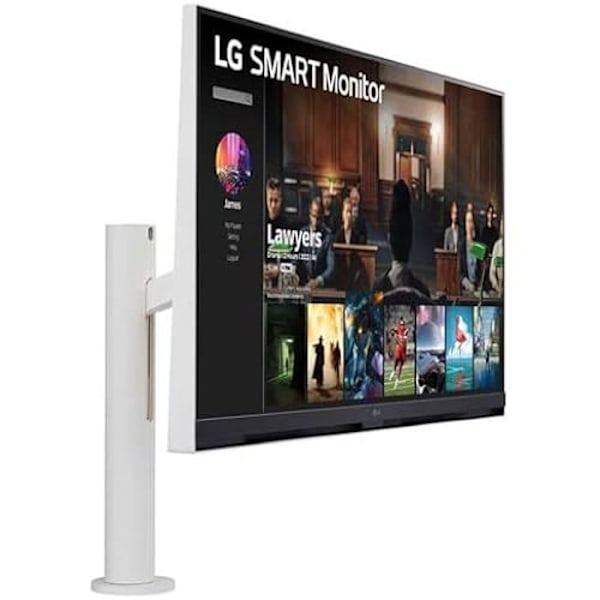 LG Smart 32SQ780S-W-skärm - LED - 3840 x 2160 - IPS - HDMI/DisplayPort/USB - Vit