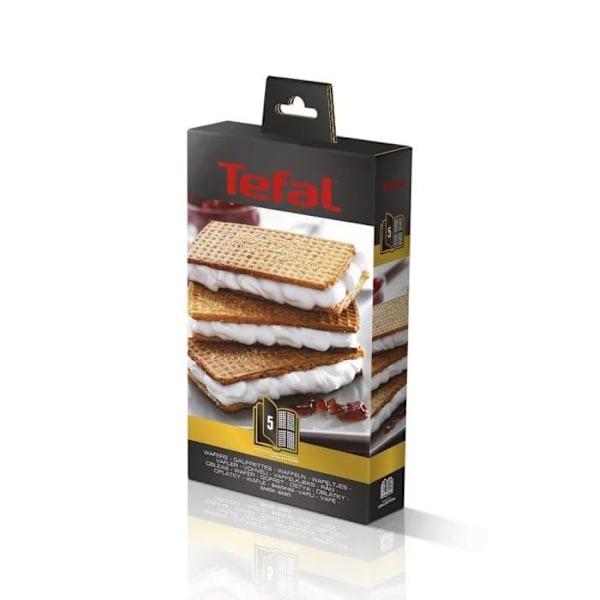 TEFAL - Snack Collection - 2 vohvelilautasen setti - Sopii astianpesukoneeseen - Musta sort