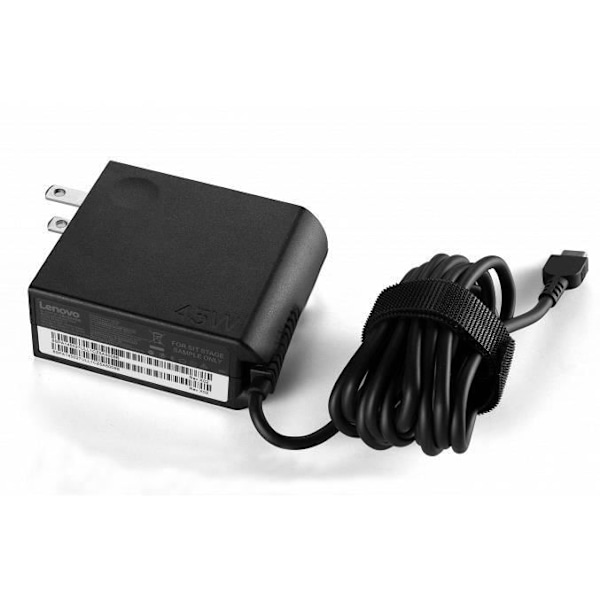 USB Type-C strømadapter - LENOVO - 45W Standard AC Adapter - AC 100-240 V - Sort - 170 g Sort