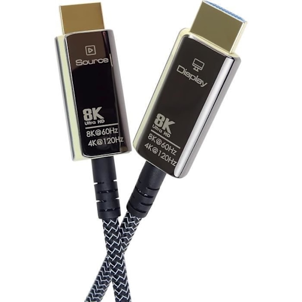 PremiumCord 8K Ultra High Speed HDMI 2.1 Fiber Optisk Kabel Visuelt Aktiv 30m
