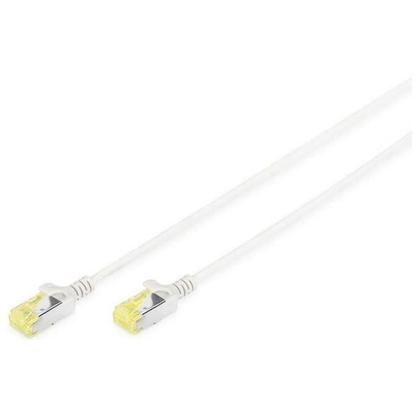 DIGITUS Cat 6A LAN-kabel - 10m - Slankt - RJ45 netværkskabel - Afskærmet U-FTP - Cat-6 kompatibel - Grå