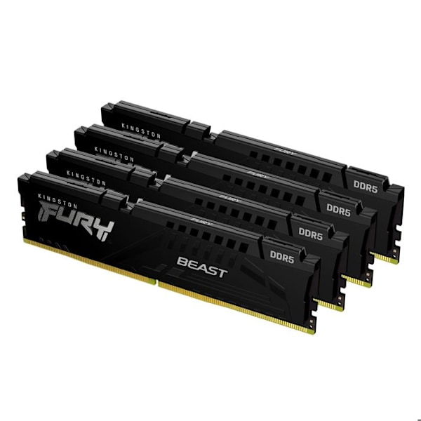 Kingston Technology FURY Beast Musta XMP muistikortti 64 GB 4 x 16 GB DDR5 5200 MHz