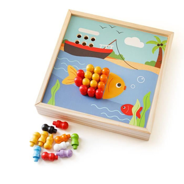 Puulelu - Bigjigs Toys - Rantalautapeli - 4 kappaletta - Lapsille alkaen 3-vuotiaille - Monivärinen Flerfärgad
