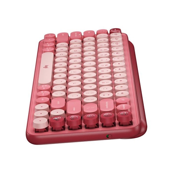 Klaver - Logitech - POP Keys - Trådløs - QWERTY - Pan Nordic - Brun Taktile Bourgogne, Lyserød, Rose