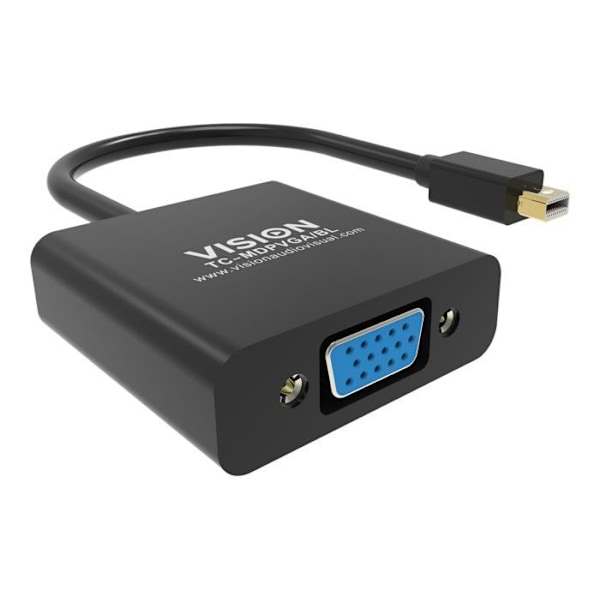 Mini DisplayPort - VGA - PARAS HINTA NURKKA - TC-MDPVGA/BL - 1,8 m - Musta - Analoginen