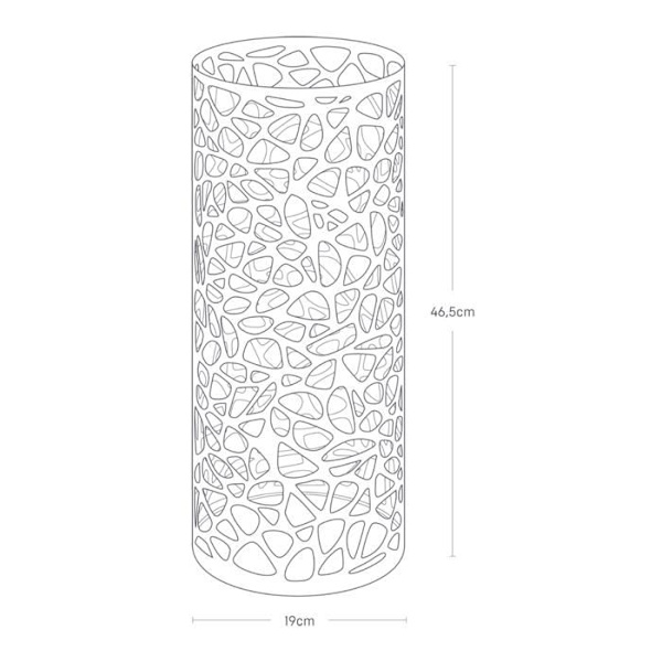 CALICOSY - Paraplystander L19 cm - NEST - Hvid-Hvid