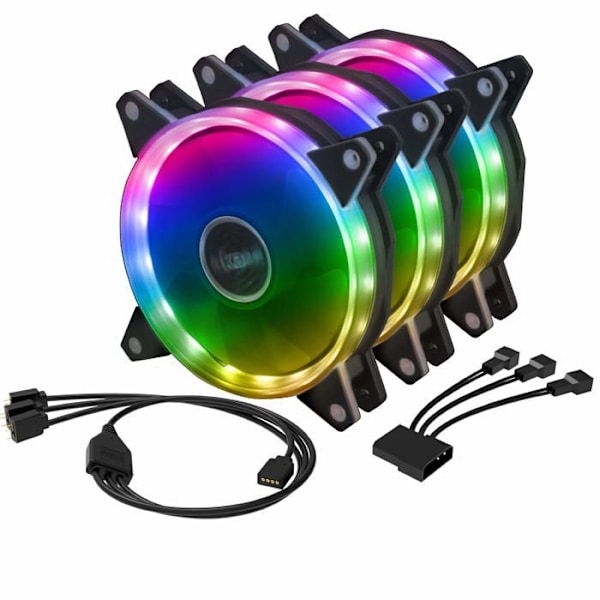 AKASA Vegas AR7 ARGB Ventilér Sort, Transparent