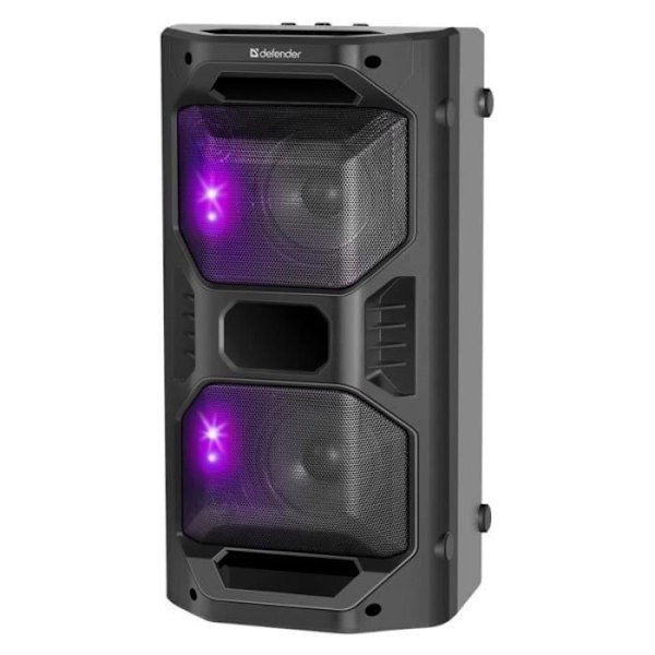 Defender Kanuva Bluetooth-kaiutin Rage 50 W - Valo/BT/FM/USB/LED/TWS - Kanuva - Radio - Liitäntä