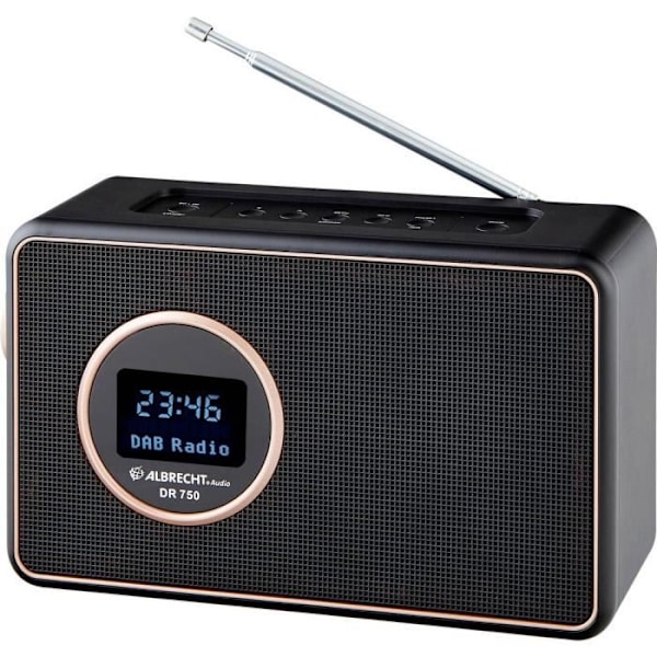 Albrecht DR 750 Bordradio DAB+, DAB, FM DAB+, FM sort