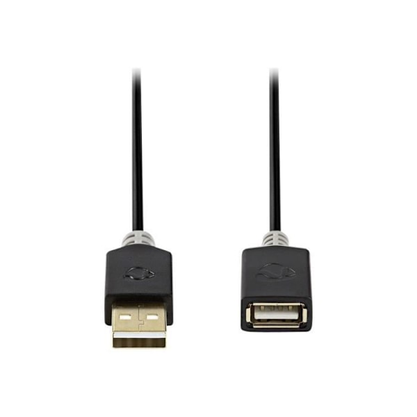 USB kabel forlænger - NEDIS - USB 2.0 - 2m - Støbt - Antracit