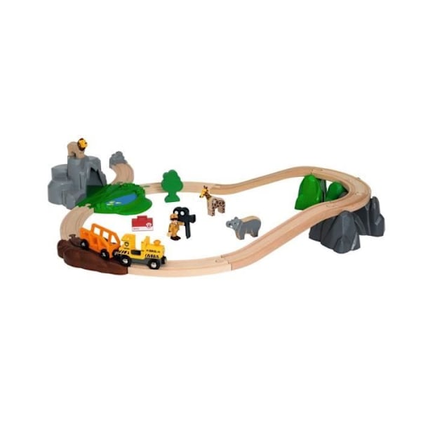 Brio World Circuit Safari Report - Komplet 26-delt kassesæt - Trætogkredsløb - Ravensburger - Blandet fra 3 år - 33960 Orange