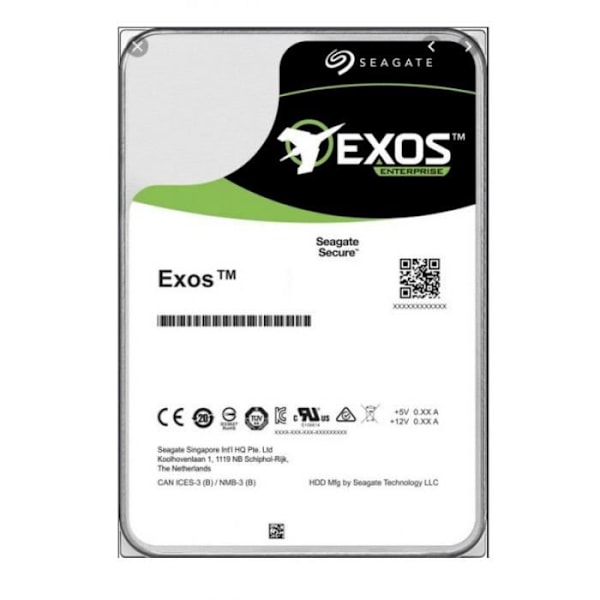 SEAGATE Exos X16 SAS SED 14TB 512e/4Kn sisäinen kiintolevy - musta