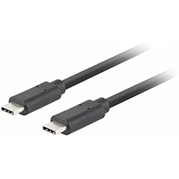 USB-C-kaapeli – LANBERG – 3.1 GEN 2 – uros/uros – 10 Gb/s – 0,5 M musta