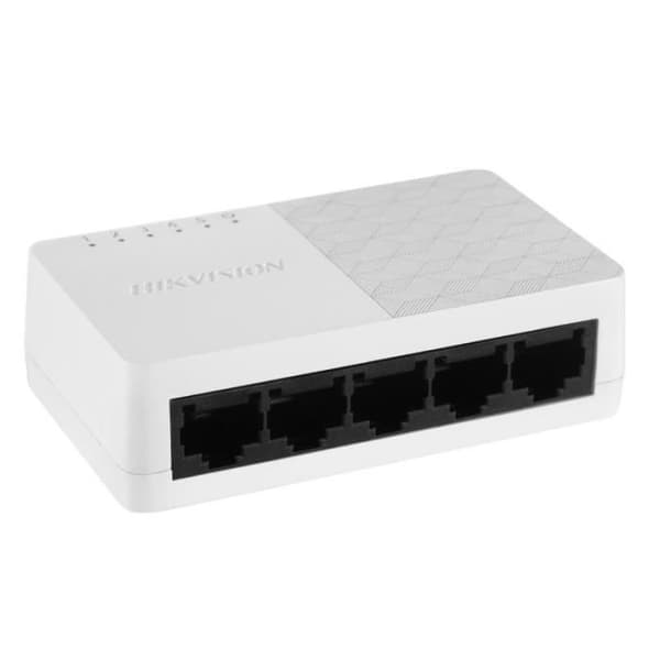 Hikvision DS3E0105DO Switch Ethernet 5 portar Fast 10/100 Väggmonterbar Svart Vit