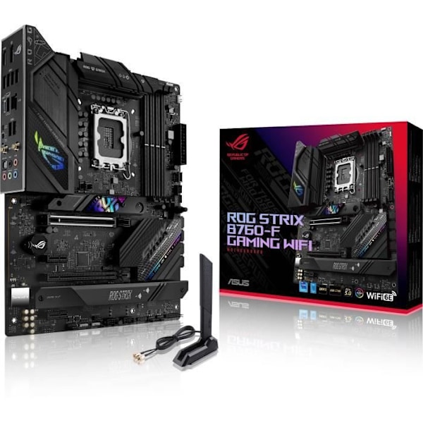 Emolevy - ASUS - ROG STRIX B760-F GAMING WIFI - Wi-Fi 6E - DDR5 - Socket LGA1700