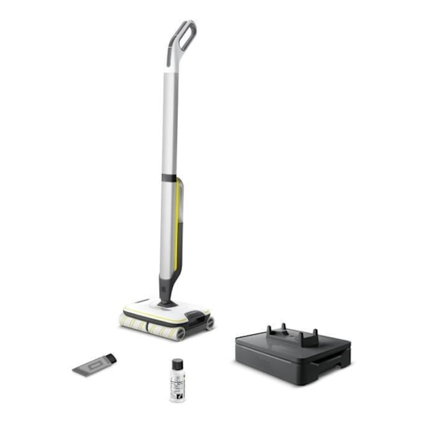 KARCHER FC7 - Langaton Lattian Puhdistin 2-in-1 - 3 Puhdistustilaa - Itse-Puhdistus Rullille musta, Valkoinen, Keltainen