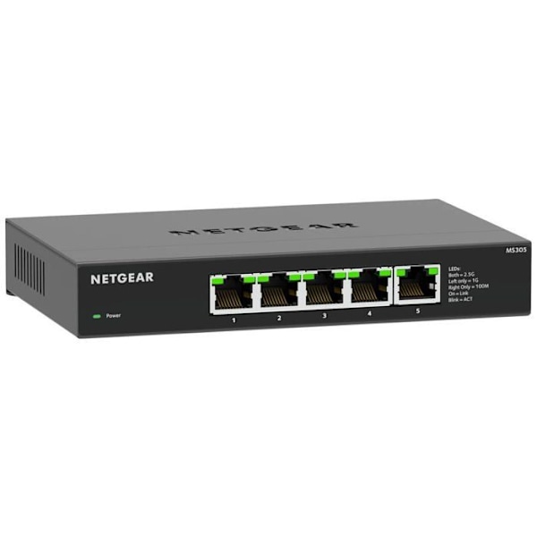 Ustyret Ethernet-switch - Netgear - MS305-100EUS - 2.5G - 5 porte - Sort