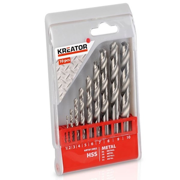 10 metallborr för hss-borr från 1 till 10 mm...