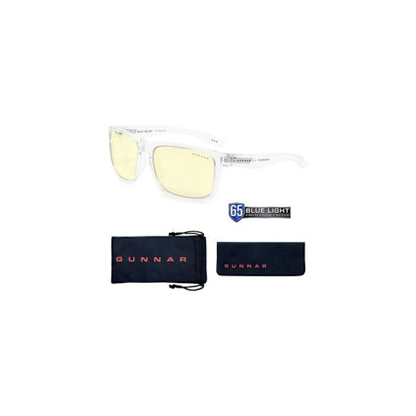 Blåljusblockerande Glasögon - GUNNAR - Intercept Crystal - Färg Crystal - Unisex - Vuxen Kristall