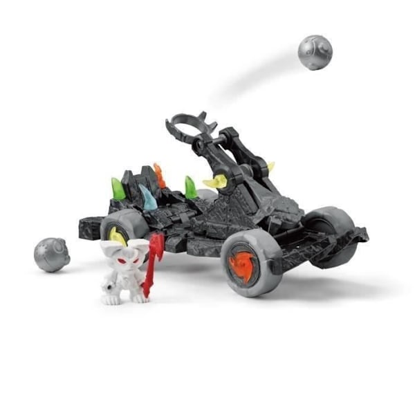Katapultti Mini Olennolla, erittäin kestävä fantasiatoimintahahmojen laatikko, Suositeltu yli 7-vuotiaille, schleich 4618 ELDRADOR Mini Olento Flerfarvet
