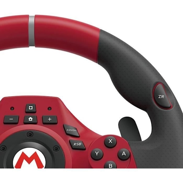 Mario Kart Racing Wheel Pro Deluxe - HORI - Nintendo Switch, PC - Polkimet - punainen Sort og rød