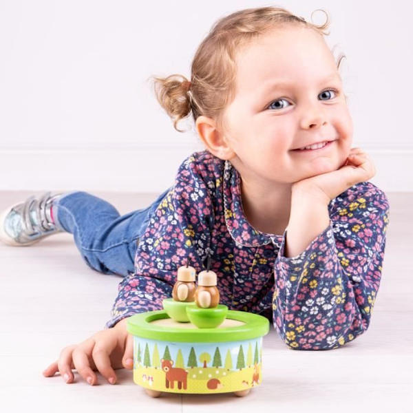 Musikalsk trælegetøj - BigJigs - Woodlands - For børn fra 3 år og opefter - Dansemelodier - Magnetiske ugler