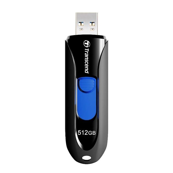USB nøgle - TRANSCEND - JetFlash® 790 - 512 GB - USB 3.2 - Skydestik Sort