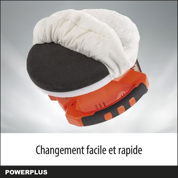 Kaksivaiheinen Langaton Kulmahiomakone 20 V POWDP4040 - Ø 240 mm - Auton Kiillotukseen - ilman Akkua tai Laturi - 2 Lisävarustetta orange