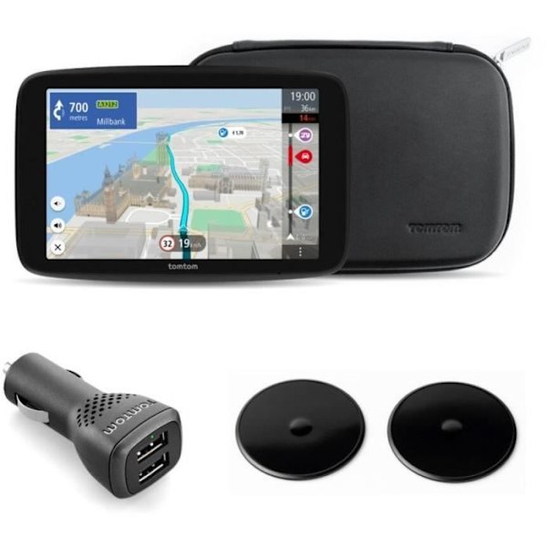 TomTom - GO Camper Max 2. sukupolvi Premium Pack - GPS asuntoautolle, vaunuille ja autolle - 7 tuumaa - Maailmankartta musta