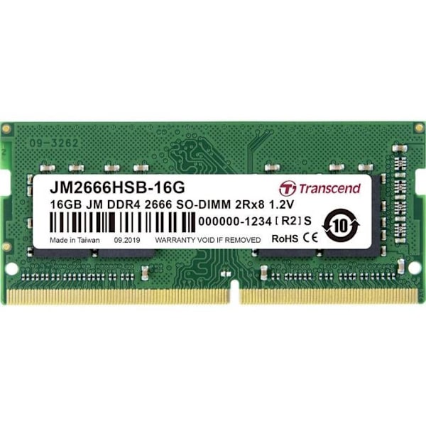 Transcend JetRam JM2666HSB-16G 16GB DDR4 2666MHz hukommelsesmodul