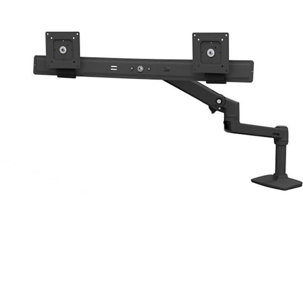 ERGOTRON LX Skrivbord Dual Direct Arm Monitor Mount - För 2 LCD-skärmar - Mattsvart - Skärmstorlek: upp till 25"