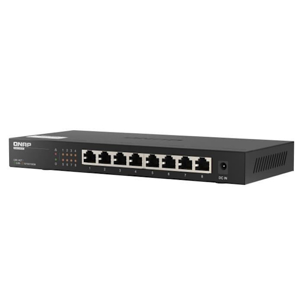 Switch Multi-Giga - QNAP - QSW-1108-8T - 8 porte RJ45 - Ikke styret - 2,5GbE