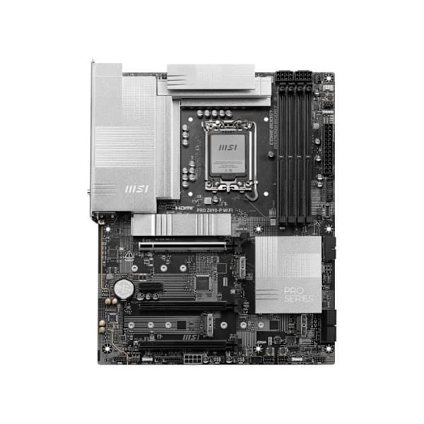 Bundkort - MSI - PRO Z890-P WIFI - Wi-Fi 7, 5G LAN, Thunderbolt 4, PCIe 5.0, sølv