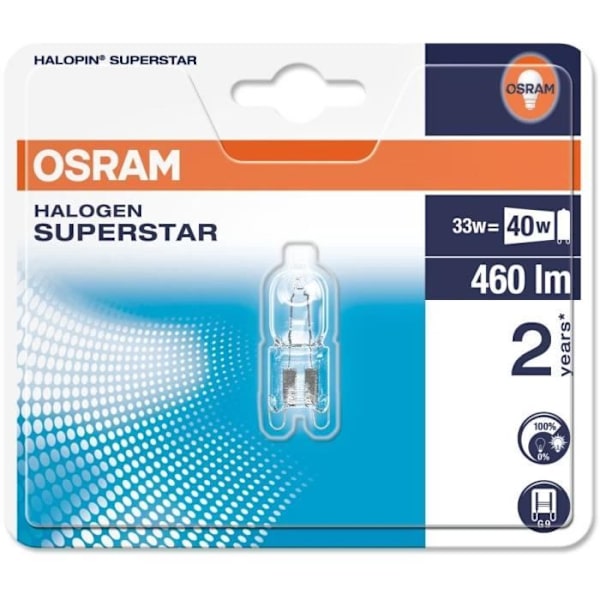 OSRAM BLI1 HALO SPSTAR CAPS 33W=40 G9 Vit varm