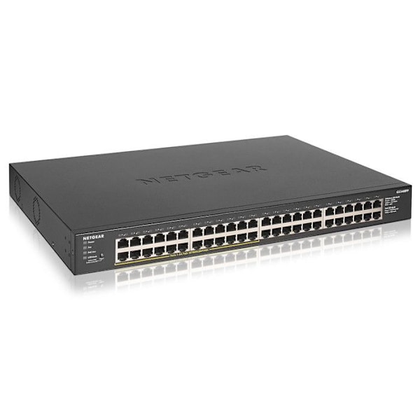 GENERIC 0606449145588 - KVM-KYTKIN - Netgear GS348PP Unmanaged Gigabit Ethernet [10/100/1000] Musta Ethernet-liitäntä, musta