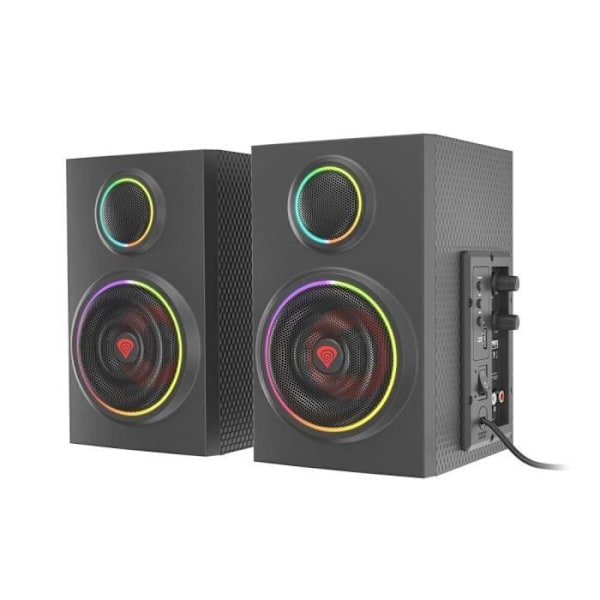 Genesis HELIUM 300BT ARGB PC-højttalere - Genesis - Sort - Træ - Bluetooth - 24 W - 2 kanaler Svart