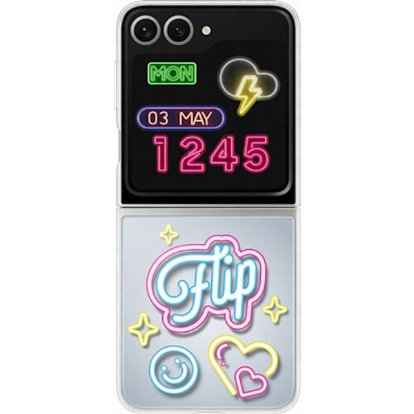 Coque - Samsung - Galaxy Z Flip6 - Grå - Blød - Personalisering NFC Grå