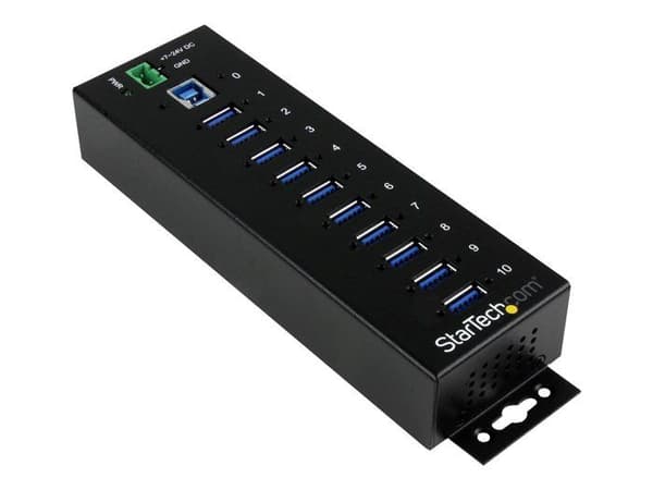 USB 3.0-hub - STARTECH.COM - ST1030USBM - 10 portar - Överspänningsskydd - Metall