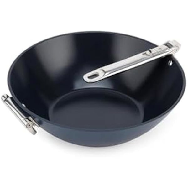 Pannu - JOSEPH JOSEPH - Space Wok - 32 cm - Käännettävä kahva - Keraaminen tarttumaton pinnoite Midnatsblå
