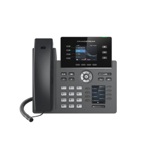 IP Telefon - GENERISK - 6947273702849 - 4 SIP konti - PoE - 2,8 tommers LCD skærm Sort