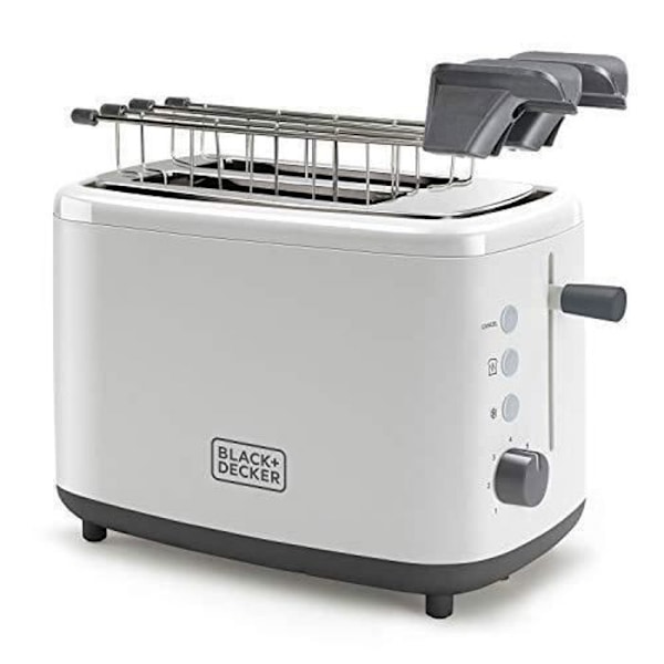 BLACK+DECKER BXTOA820E 820W leivänpaahdin, 2 paikkaa, 3 toimintoa, 7 tasoa, itsekeskittyvä, 2 pihtiä kaikille leipätyypeille