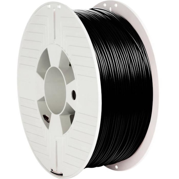 Verbatim ABS filament - Sort RAL 9017 - 1,75 mm - 1 kg - Høj stivhed og glans