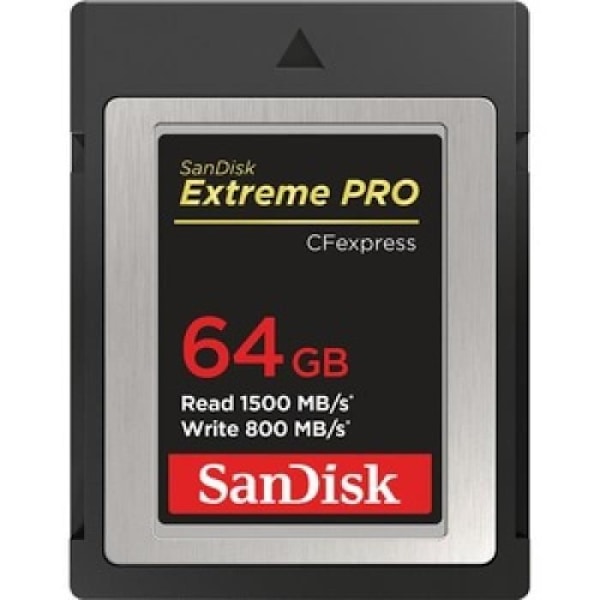 sandisk - kortit sdcfexpress 64gb extreme pro 1500mb/s r 800mb/s w 4x6