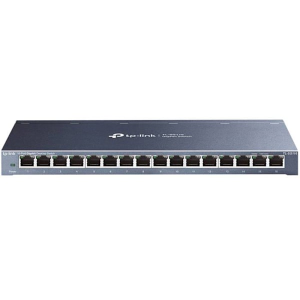 TP-LINK TL-SG116 16-portars Ethernet-switch - 2 lager stöds - Twisted Pair - Desktop