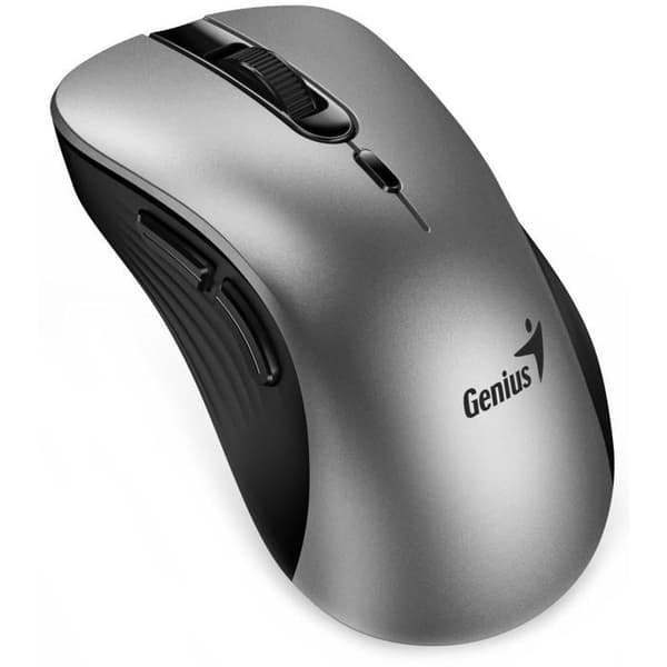 Trådlös mus - GENIUS - Ergo 8100S AI - Optisk - 1600 DPI - 6 knappar - Grå silver